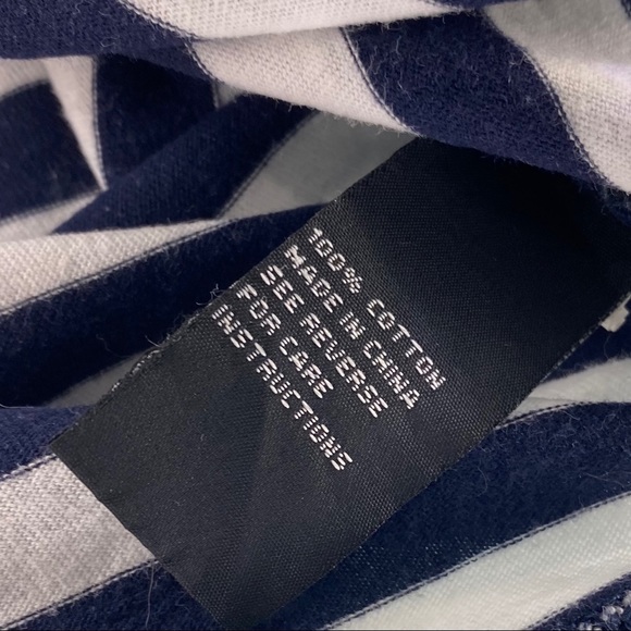 Womens Sportsgirl cropped striped t-shirt tee size XS cotton dark navy - Picture 6 of 10